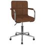 Voir la diapositive 1 : VIDAXL Chaise pivotante de salle a manger Marron Tissu
