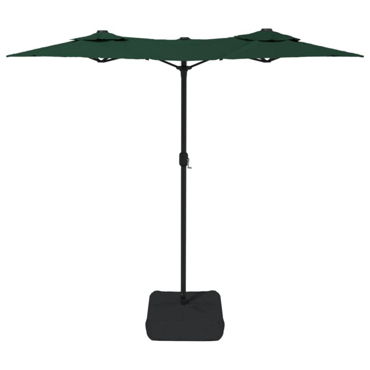 VIDAXL Parasol de jardin a double tete avec LED vert 316x240 cm