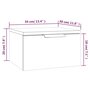 Voir la diapositive 6 : VIDAXL Tables de chevet murales 2 pcs Chene fume 34x30x20 cm