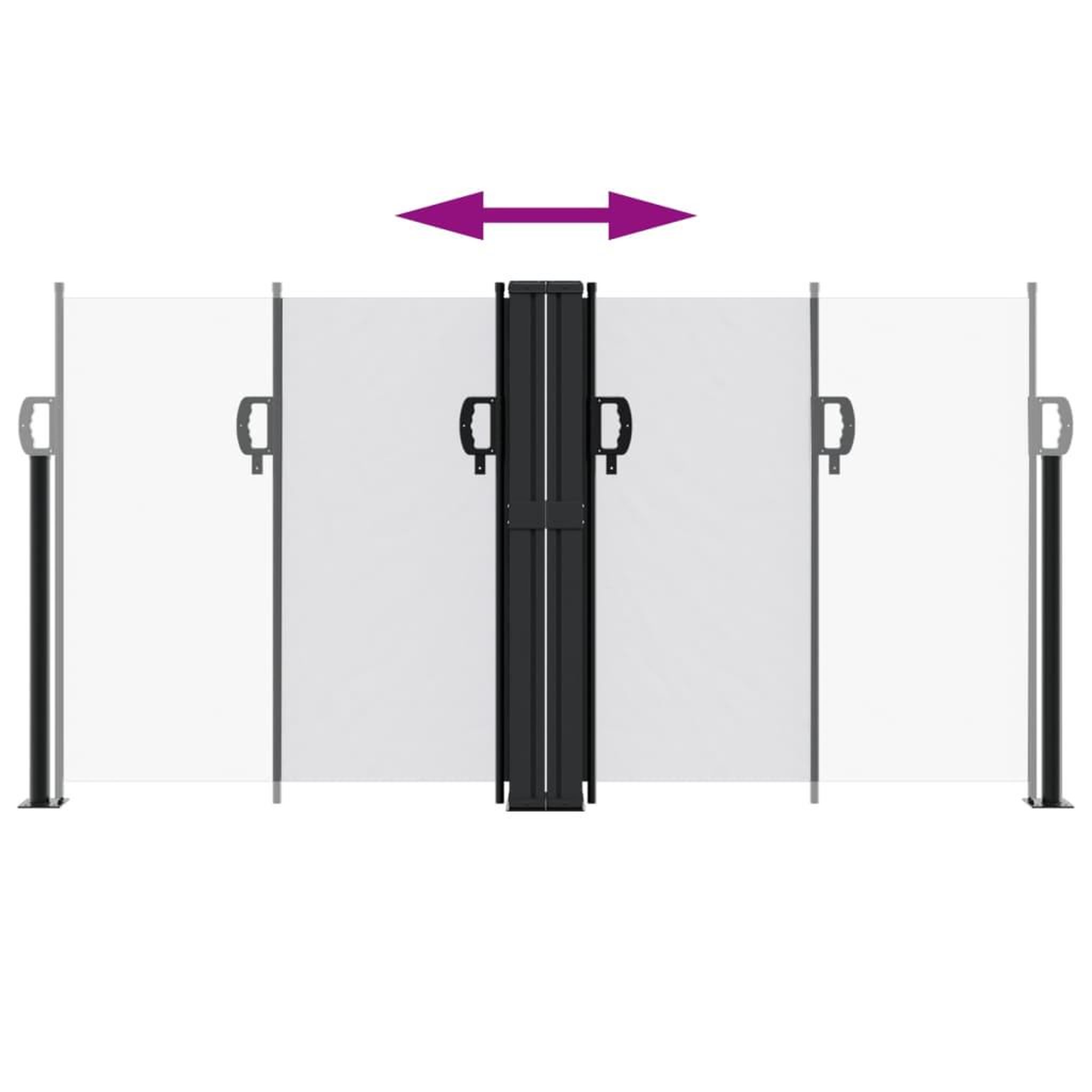 Voir la diapositive 5 : VIDAXL Auvent lateral retractable blanc 120x1000 cm