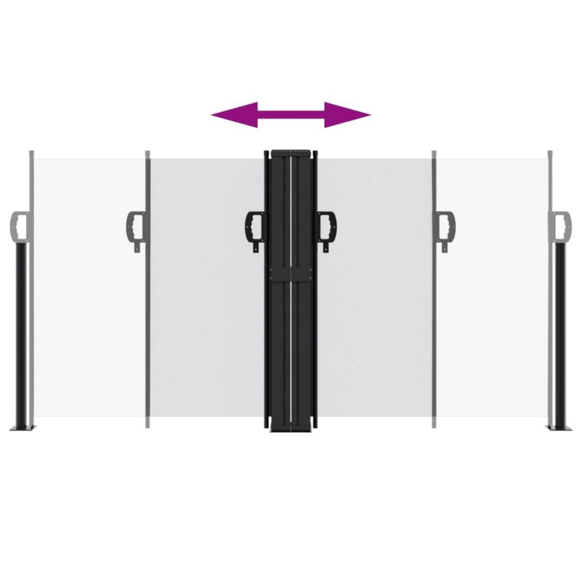 VIDAXL Auvent lateral retractable blanc 120x1000 cm