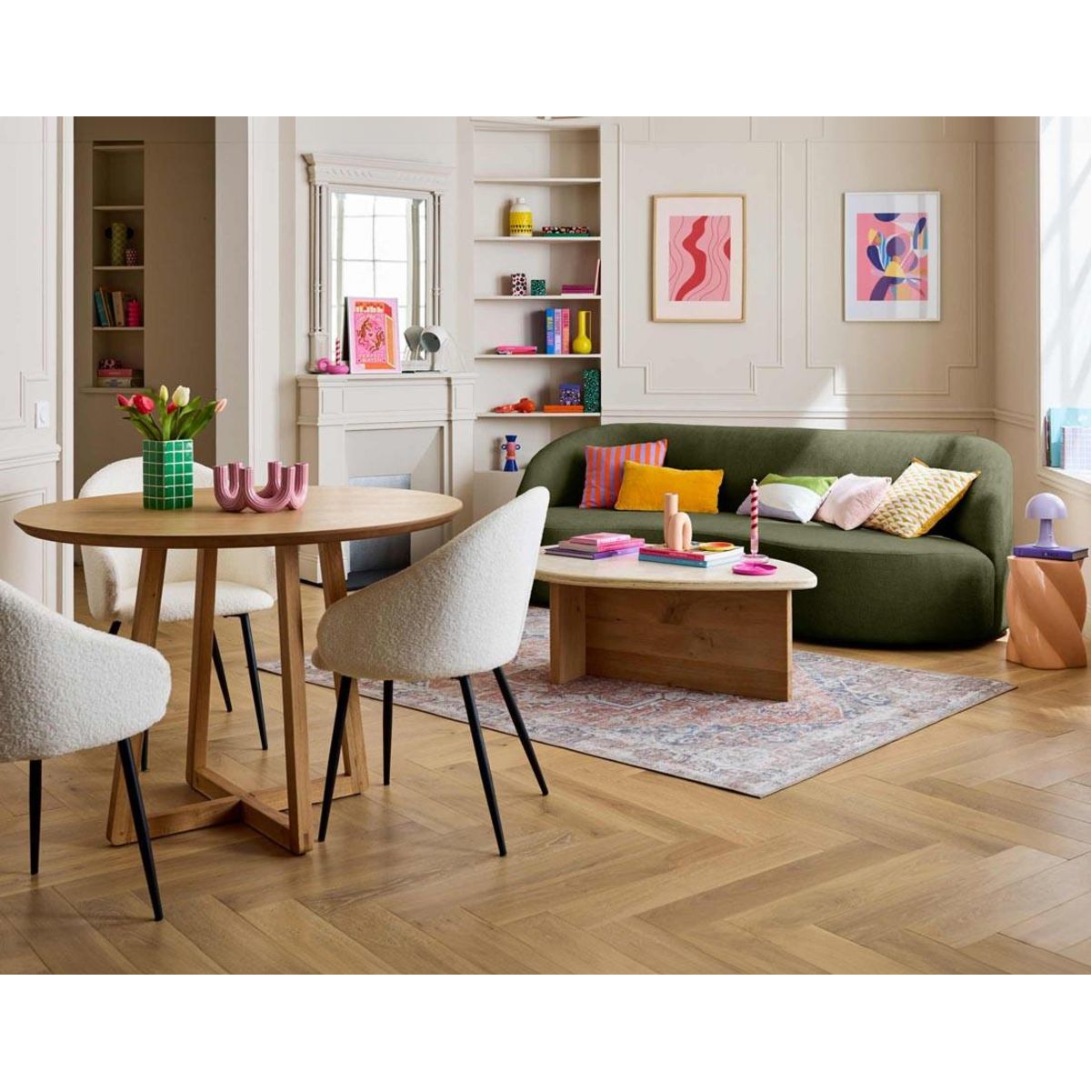 LISA DESIGN Polaris - canapé 3 places - en velours texturé