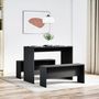 Voir la diapositive 3 : VIDAXL Ensemble table a manger et bancs 3 pcs noir bois d'ingenierie