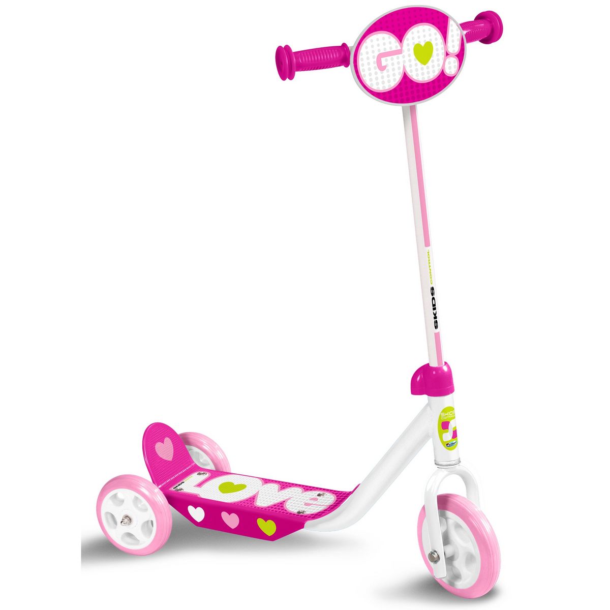 Skids Control Trottinette 3 roues - Rose