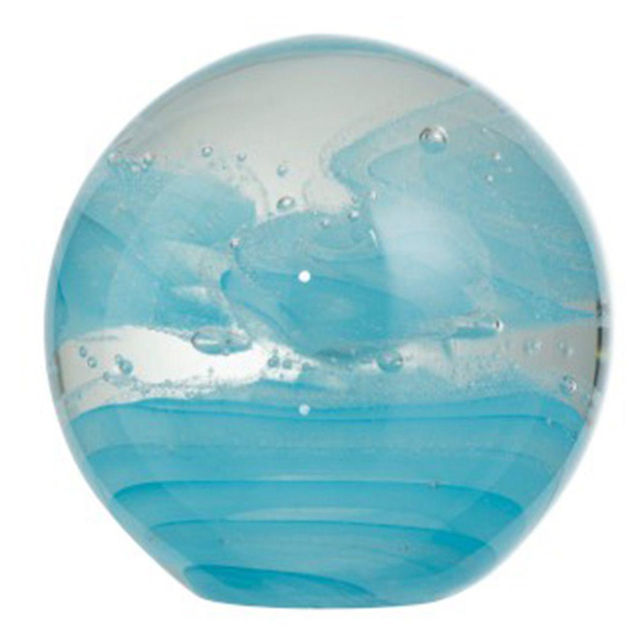 J-LINE Presse-papier design en verre  cyclone  12cm bleu