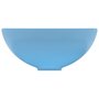 VIDAXL Lavabo rond de salle de bain Bleu clair mat 32,5x14cm Ceramique