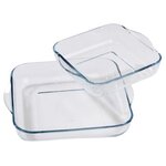 Lot de 2 plats carré en verre x2