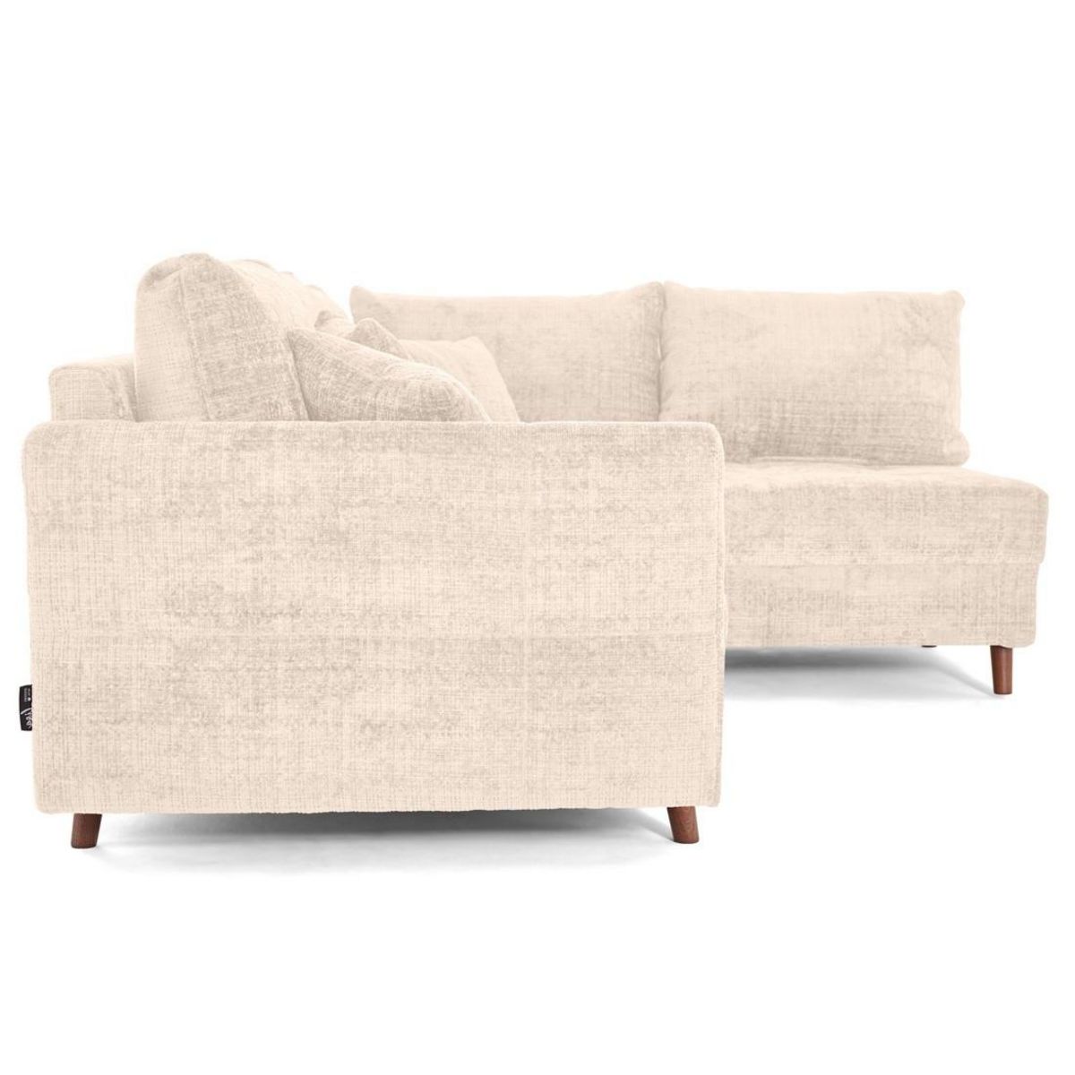 LISA DESIGN Rune - canapé d'angle droit 4 places en velours texturé