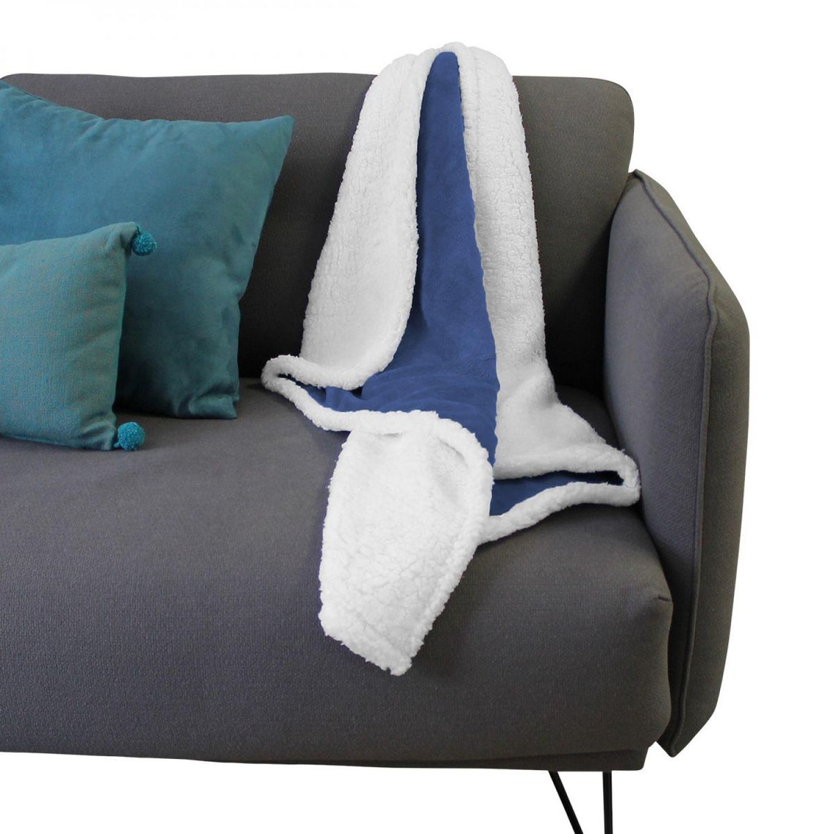 Monsieur Bébé Lot de 2 couvertures, plaids polaires pour bébé 75 x 100 cm en flanelle et sherpa ultra doux