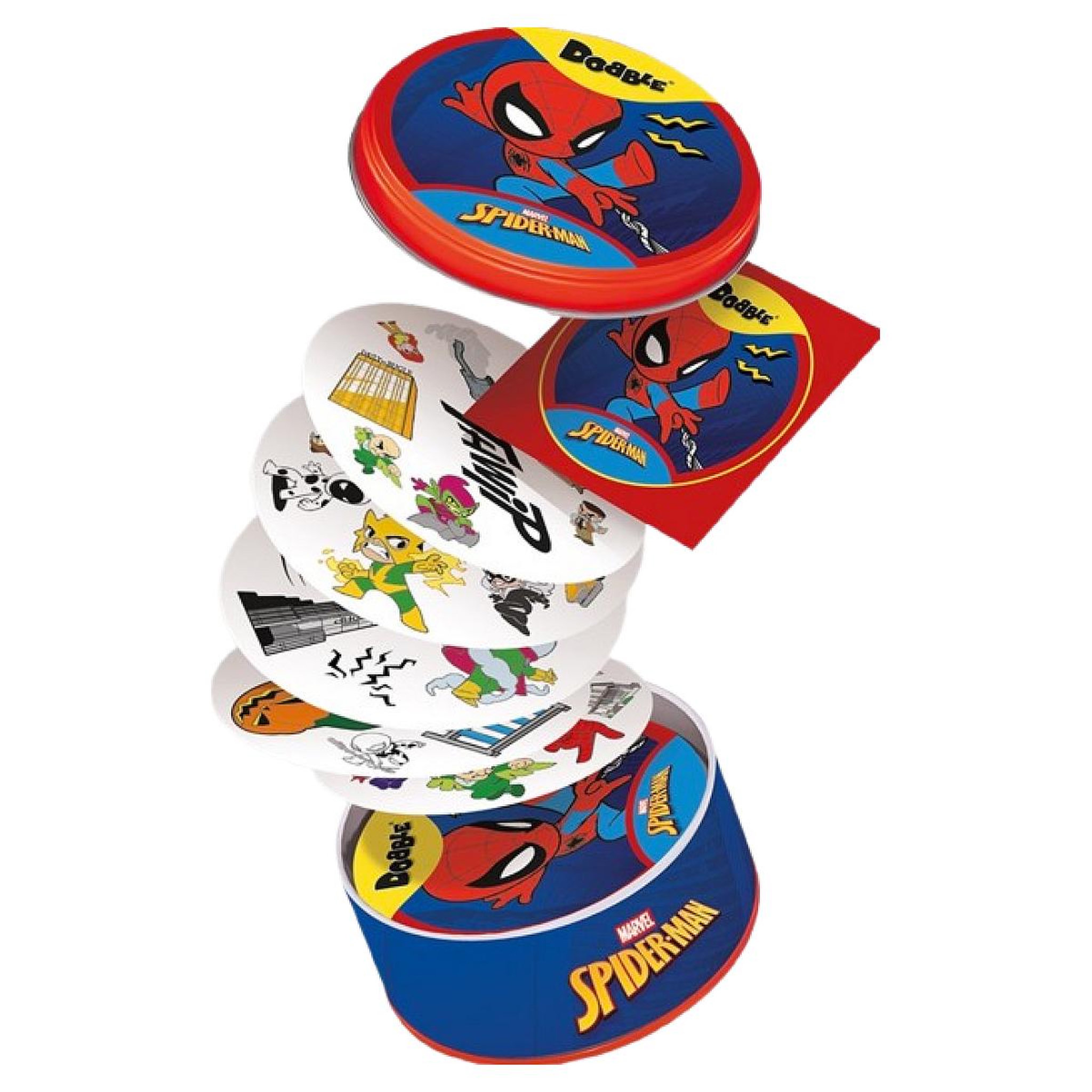 Voir la diapositive 2 : Asmodee Dobble Theme Spiderman (Eco sleeve)