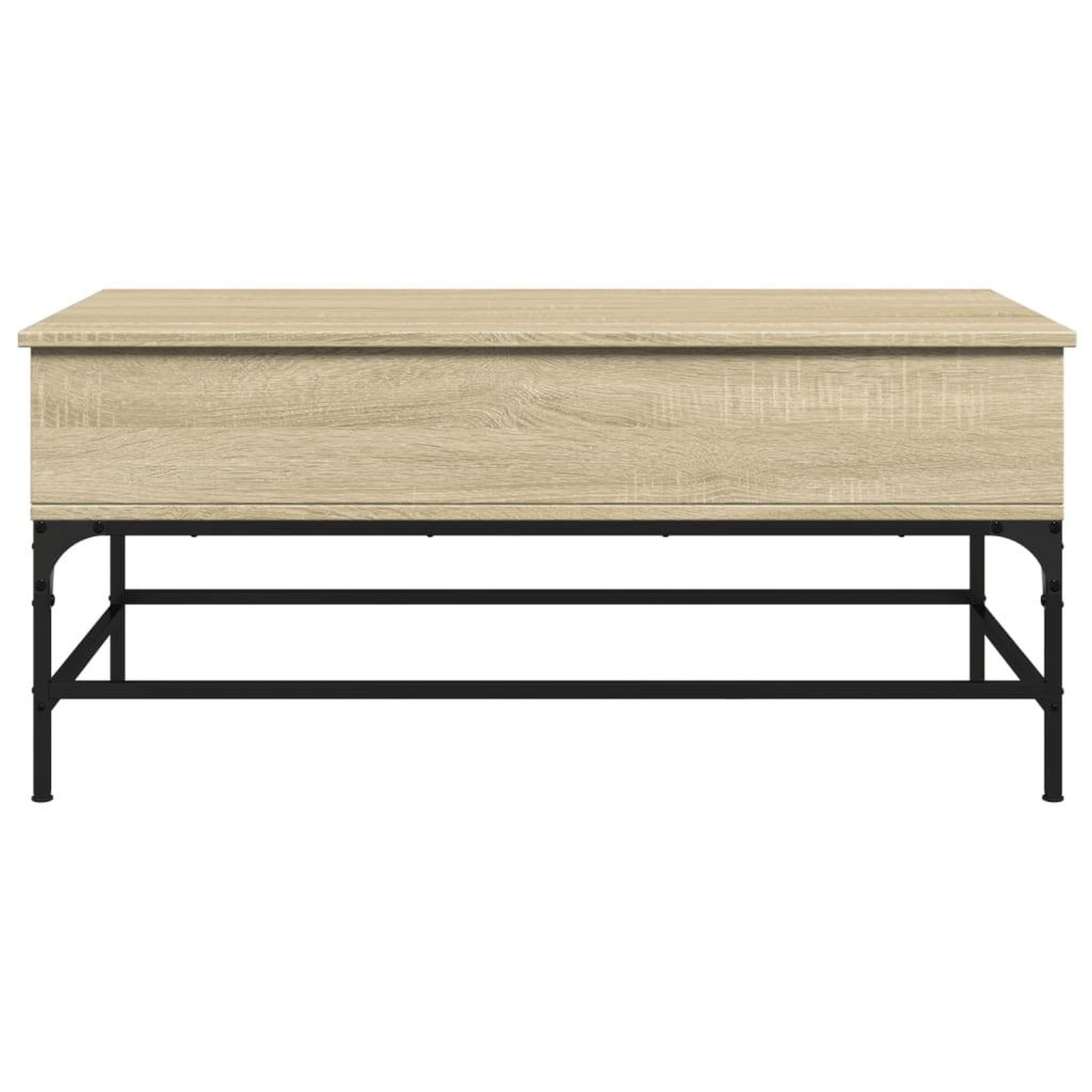 Voir la diapositive 5 : VIDAXL Table basse chene sonoma 100x50x45cm bois d'ingenierie et metal