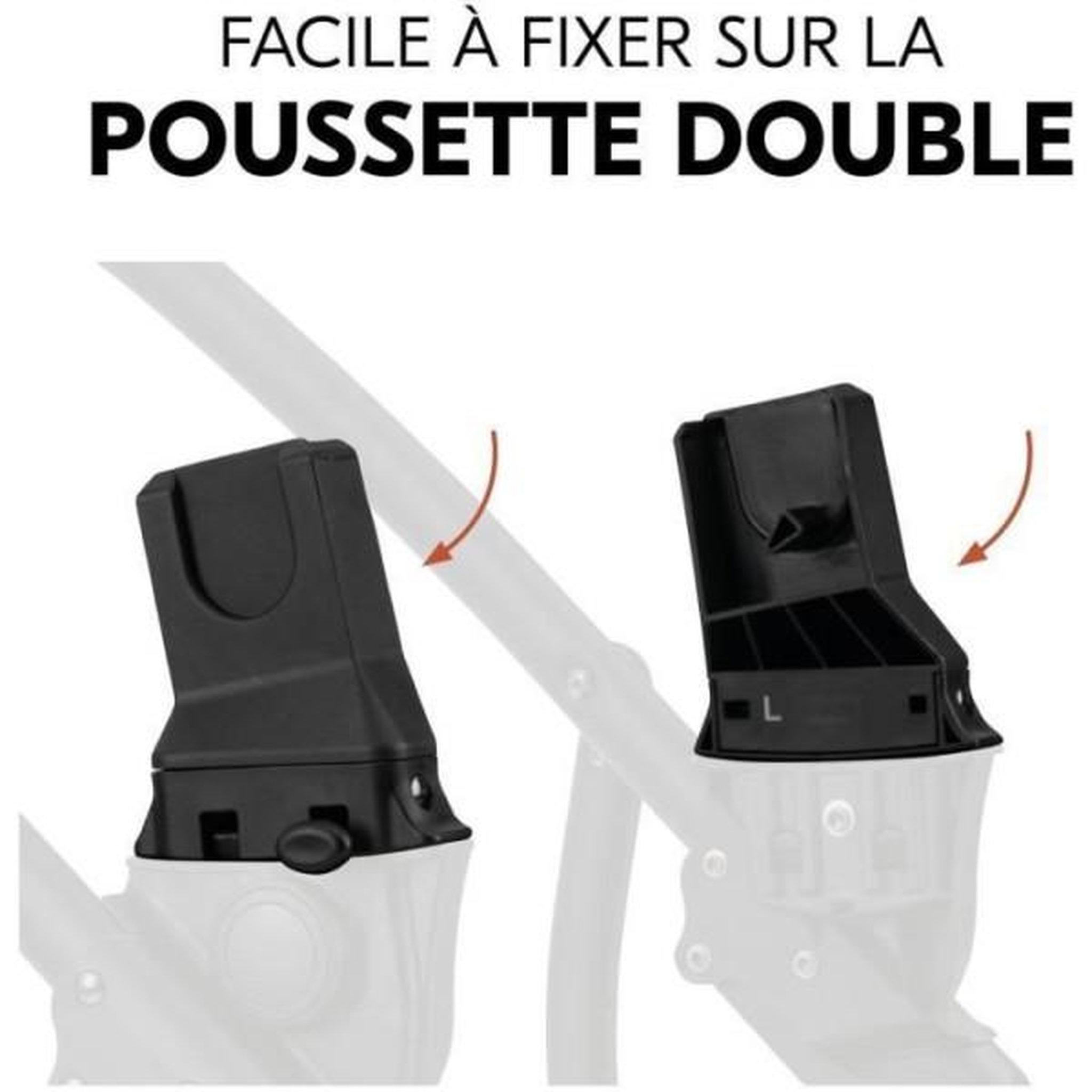 Voir la diapositive 4 : HAUCK Adaptateurs universels cosy - HAUCK - Pour poussette DUETT Universal CS - Noir