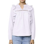 Pieces Blouse Blanches Femme Pieces Makenna. Coloris disponibles : Blanc