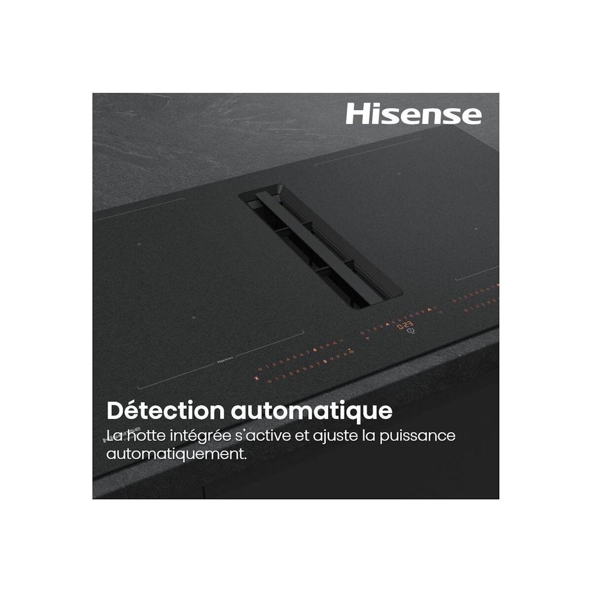 Hisense Plaque induction aspirante HEH8443BSRWF InfiniteMattGlass