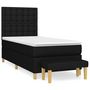 Voir la diapositive 2 : VIDAXL Sommier a lattes de lit et matelas Noir 80x200 cm Tissu