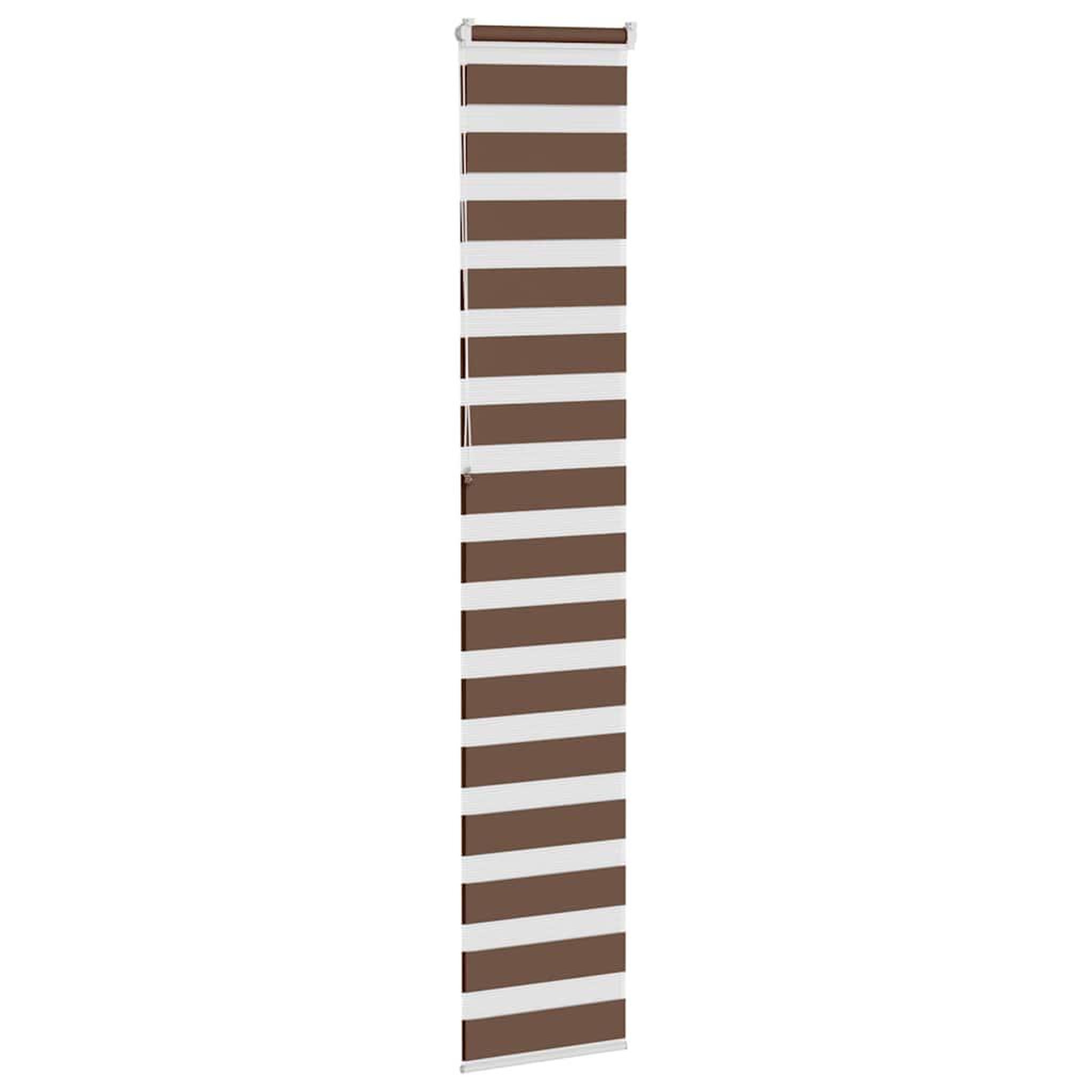 Voir la diapositive 4 : VIDAXL Store zebre marron 50x230 cm largeur du tissu 45,9 cm polyester