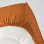 Voir la diapositive 2 : Paris Prix Drap Housse en Gaze de Coton  Angelia  140x190cm Caramel
