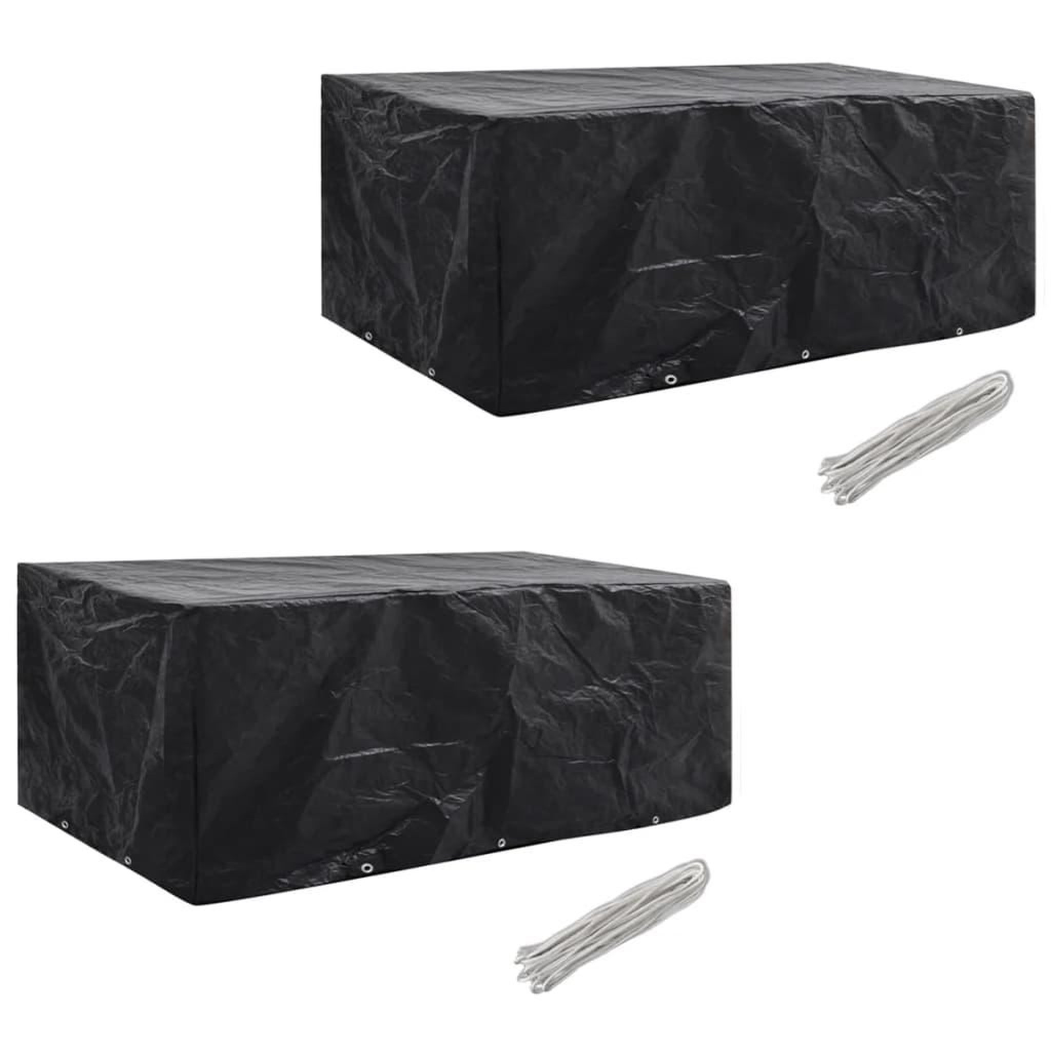 Voir la diapositive 1 : VIDAXL Housses de salon de jardin 2 pcs Rotin 10 œillets 229 x 113 cm