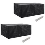 VIDAXL Housses de salon de jardin 2 pcs Rotin 10 œillets 229 x 113 cm