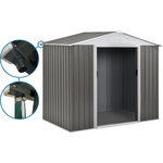 Habitat et Jardin Abri jardin métal  Dallas - 2.71m² avec gouttières - Taupe