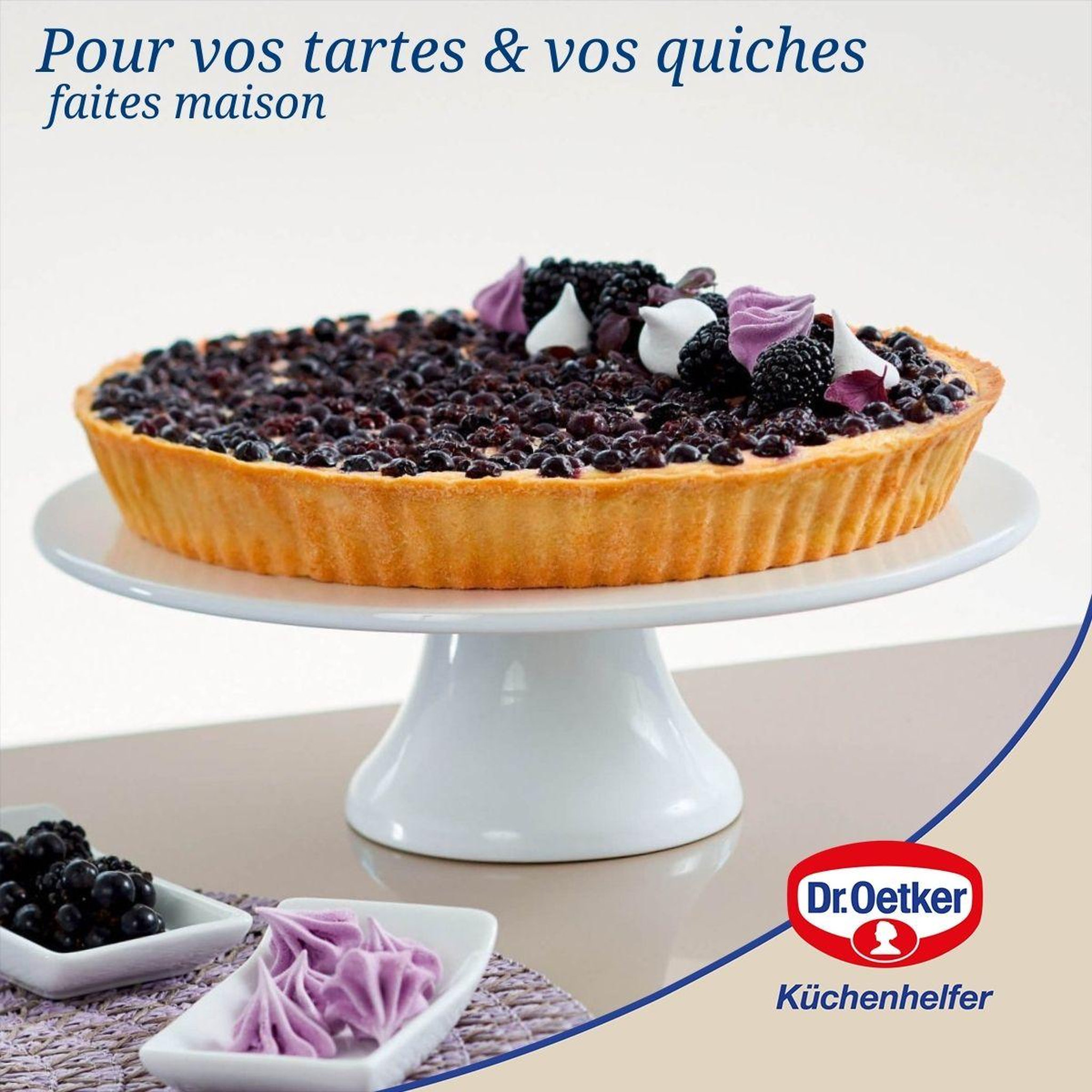 Voir la diapositive 2 : DR.OETKER Ensemble de 2 moules à tarte quiche 28 cm en email dr. Oetker exclusive