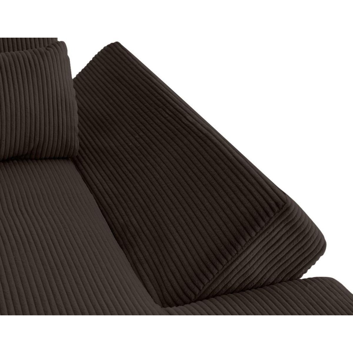 LISA DESIGN Vermont s - canapé panoramique d'angle gauche 7 places en velours côtelé