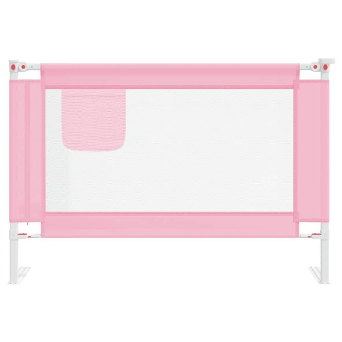 VIDAXL Barriere de securite de lit d'enfant Rose 100x25 cm Tissu
