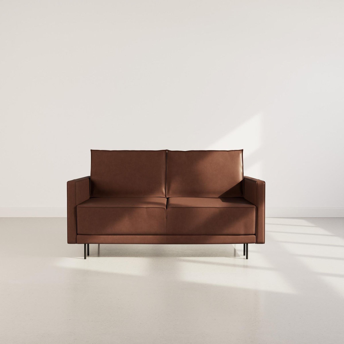 LISA DESIGN Charlie - canapé droit 3 places convertible avec coffre en simili