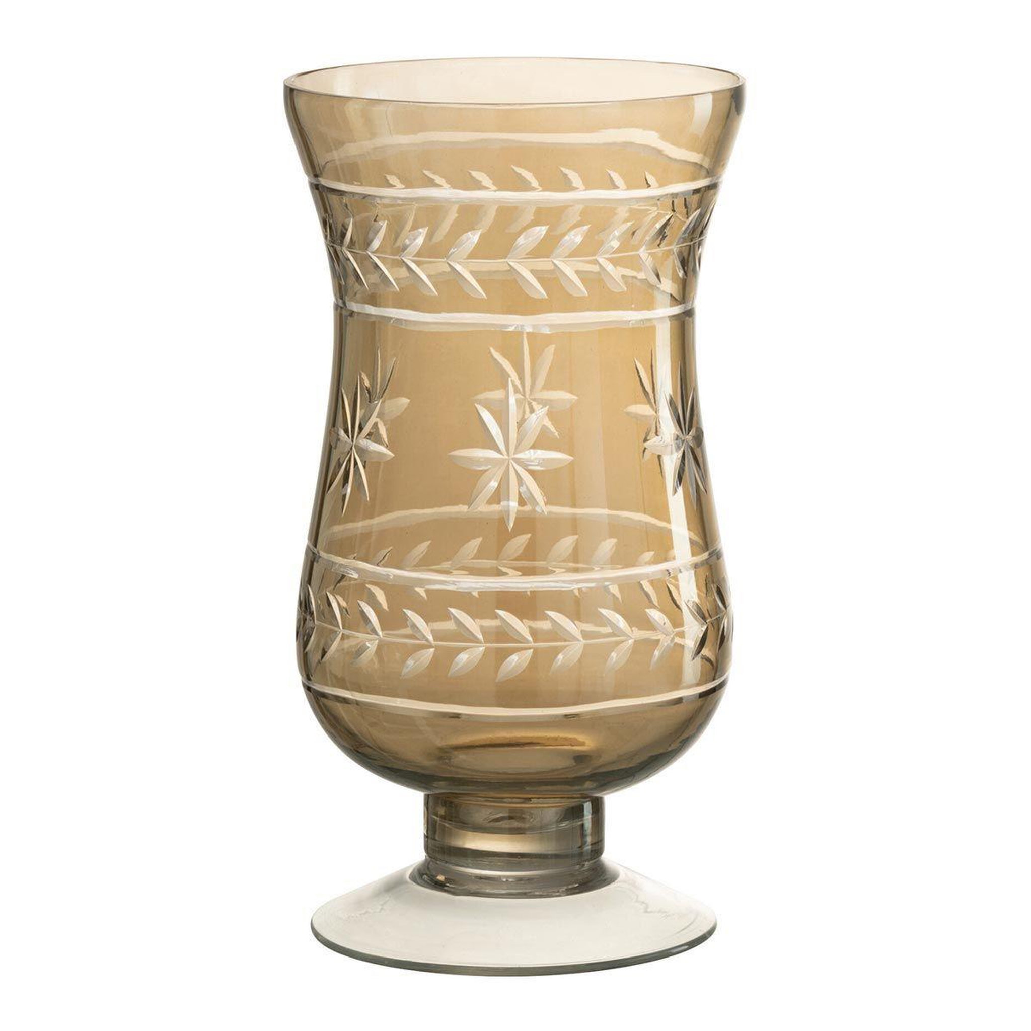 J-LINE Vase tige étoile  anastasia  22cm greige