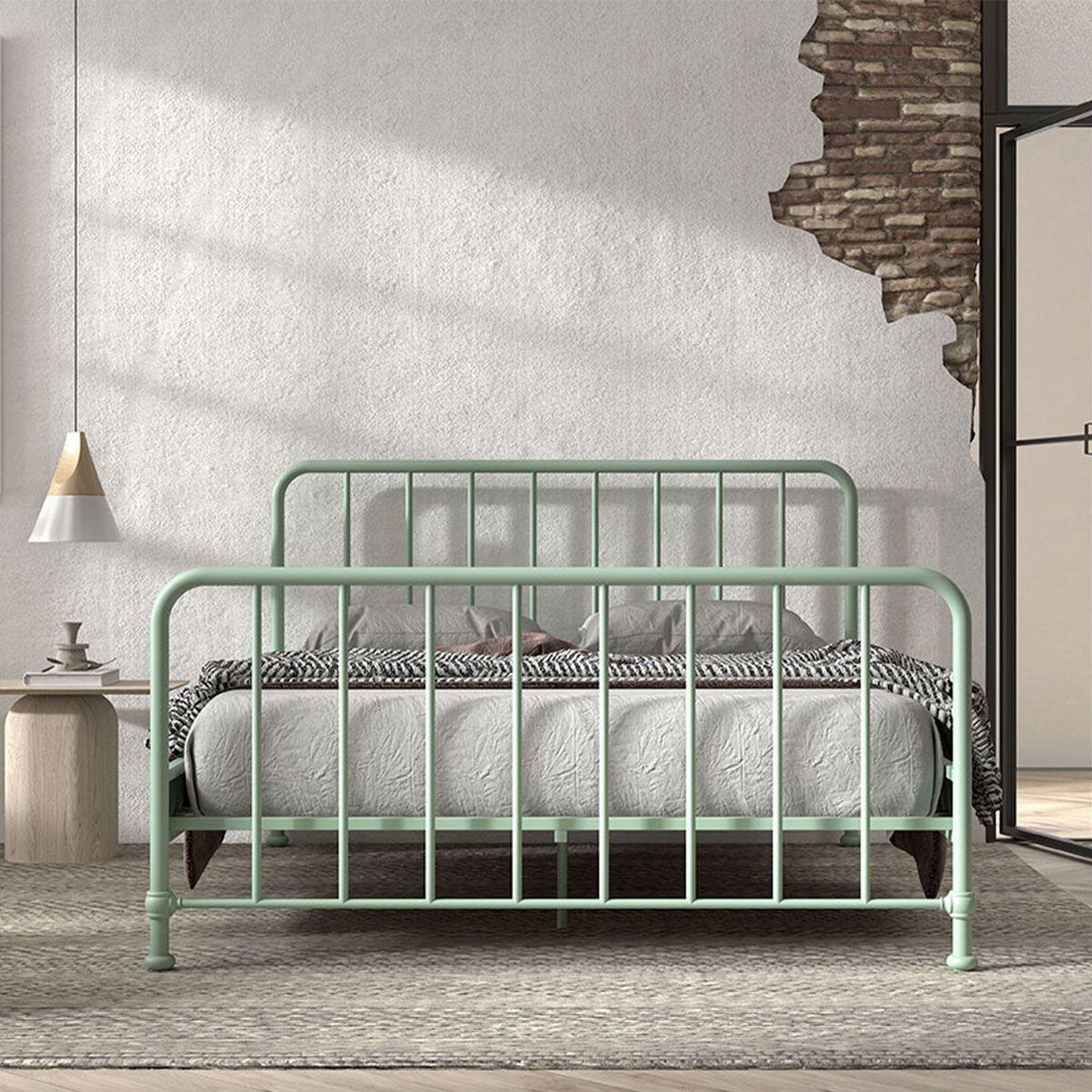 Voir la diapositive 4 : Paris Prix Lit adulte  bronxx  160x200cm vert