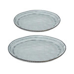 SECRET DE GOURMET Service de Table 12 Pièces  Flower  26cm Bleu