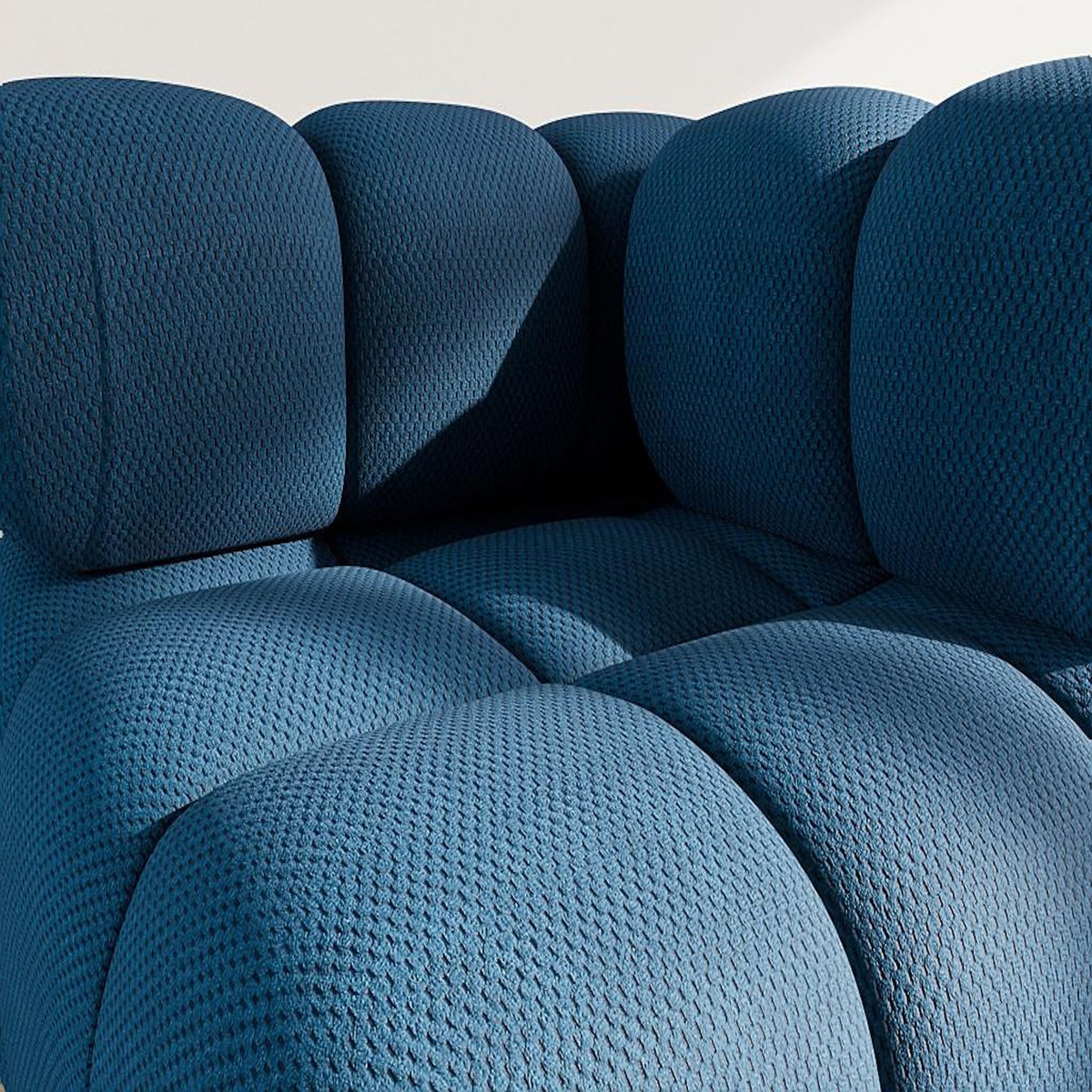 LISA DESIGN Ruby - module d'assise d'angle droit en velours texturé