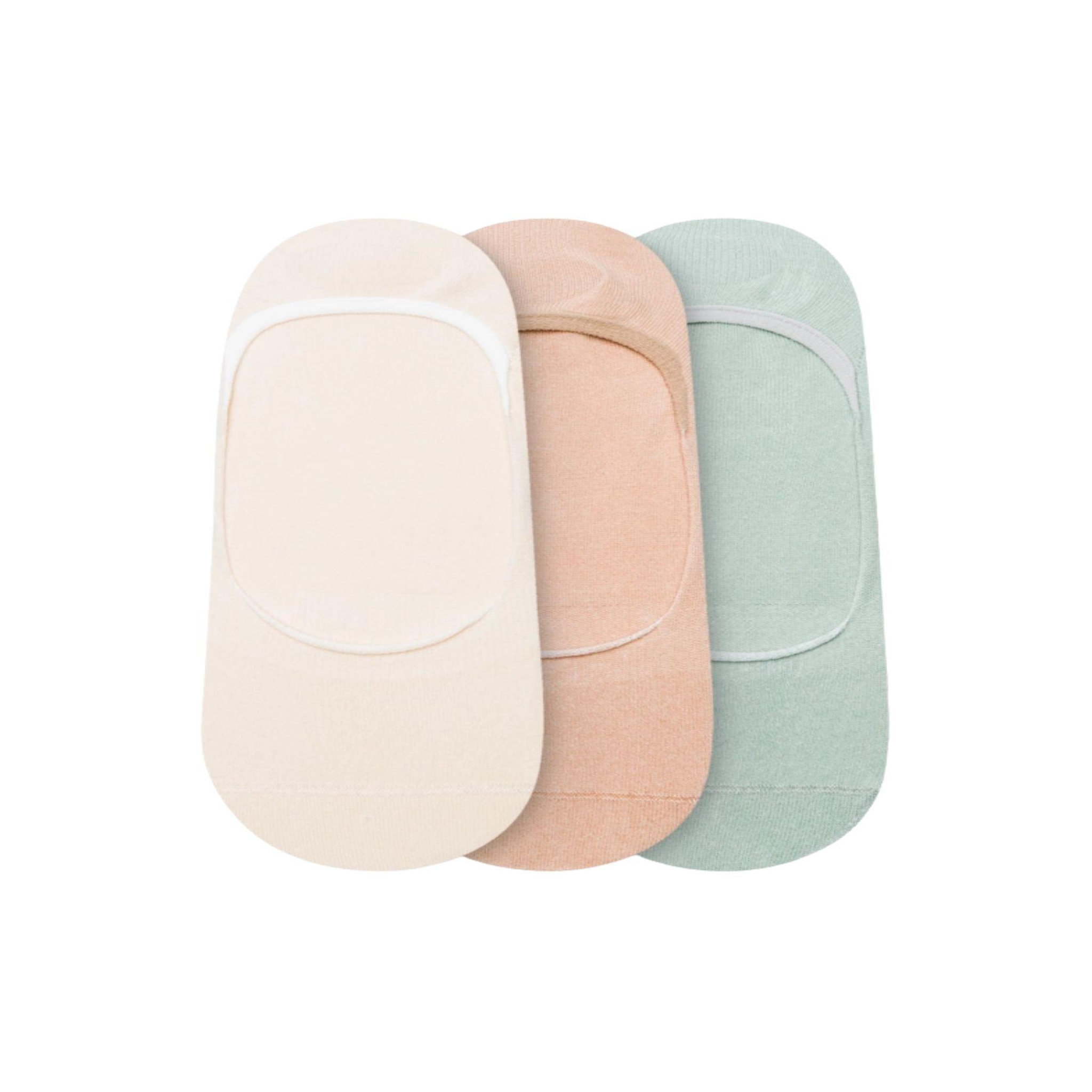 DEDOLES Lot de 3 paires de protège-pieds plage sablonneuse. Coloris disponibles : Rose