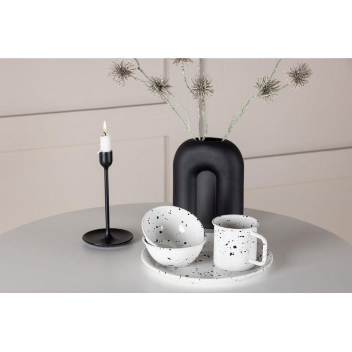 Paris Prix Table à Manger Ronde  Hamden  80cm Blanc