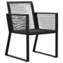 Voir la diapositive 2 : VIDAXL Chaises de jardin lot de 2 Noir Rotin PVC