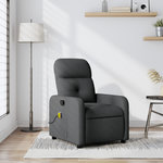 VIDAXL Fauteuil de massage inclinable Gris fonce Tissu