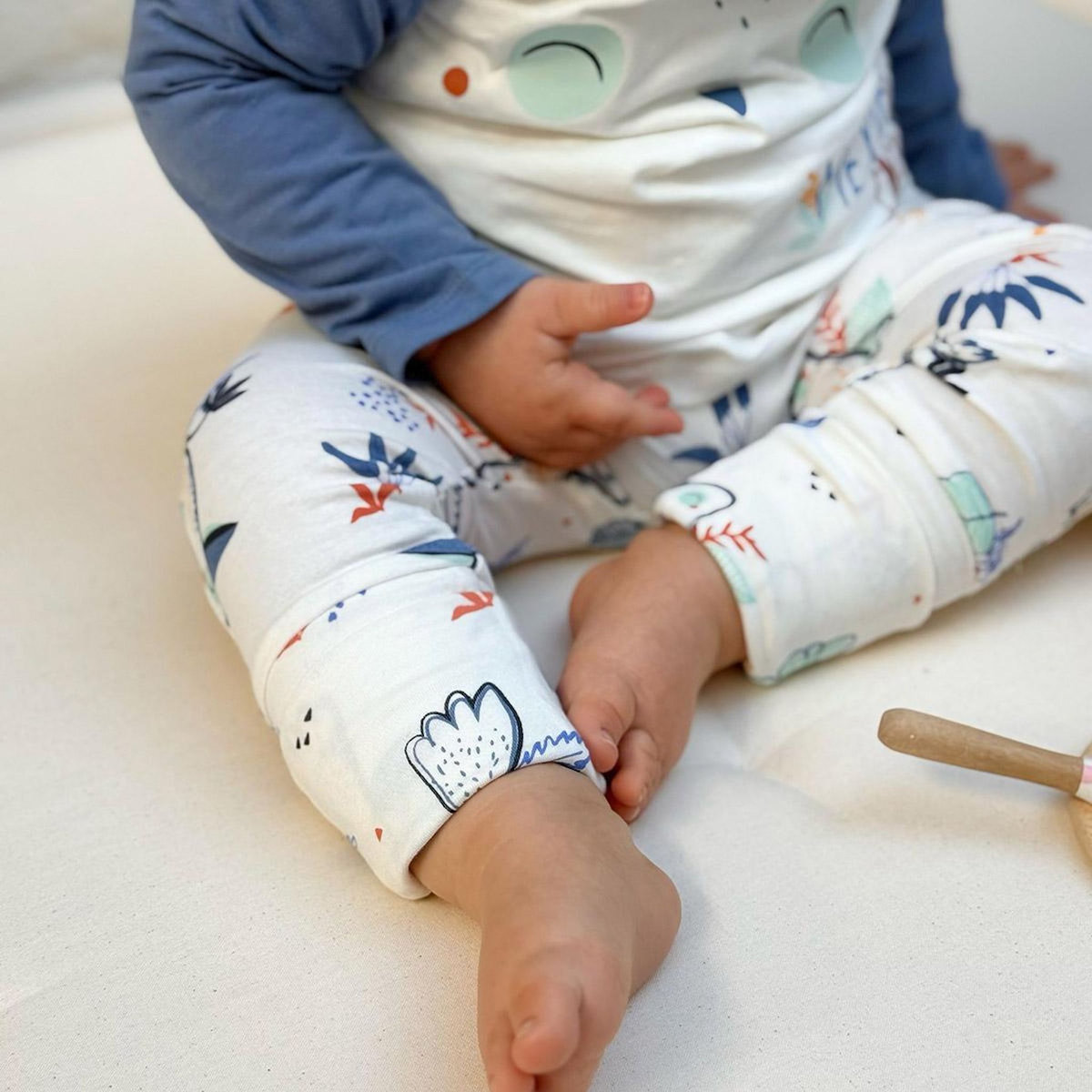 Petit Béguin Pyjama enfant 2 pièces avec pieds retroussables Mexico