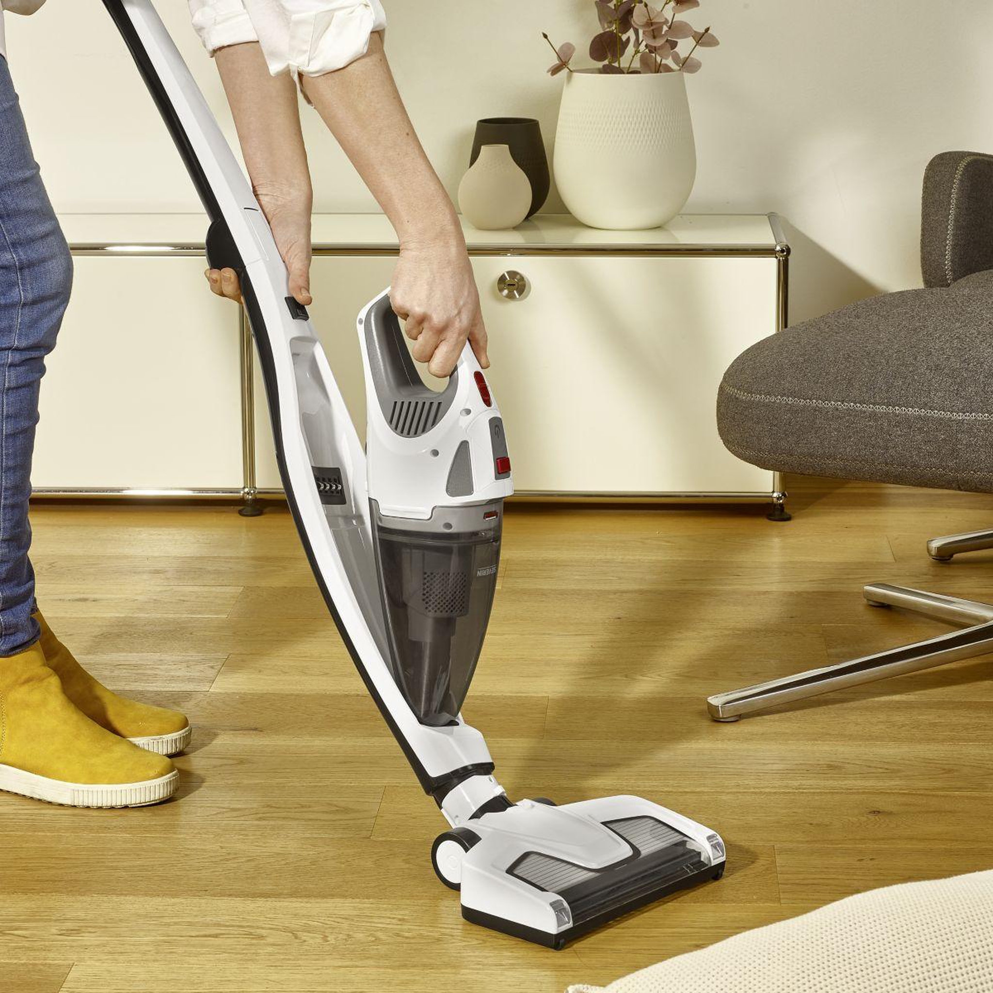 Voir la diapositive 5 : SEVERIN Aspirateur balai sc 7173 sans fil 2 en 1