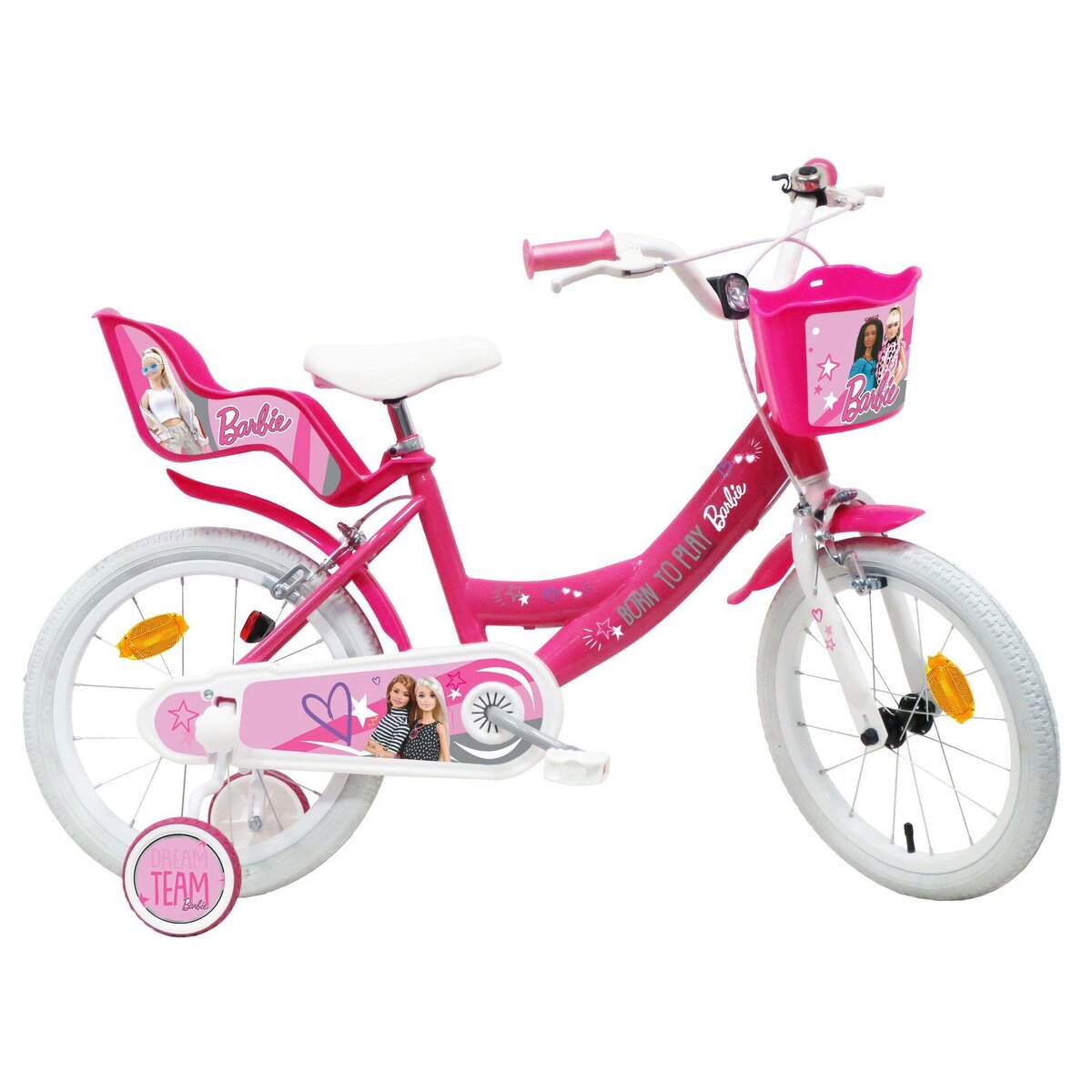  Vélo 16  Fille Licence  BARBIE  pour enfant de 5 à 7 ans avec stabilisateurs à molettes