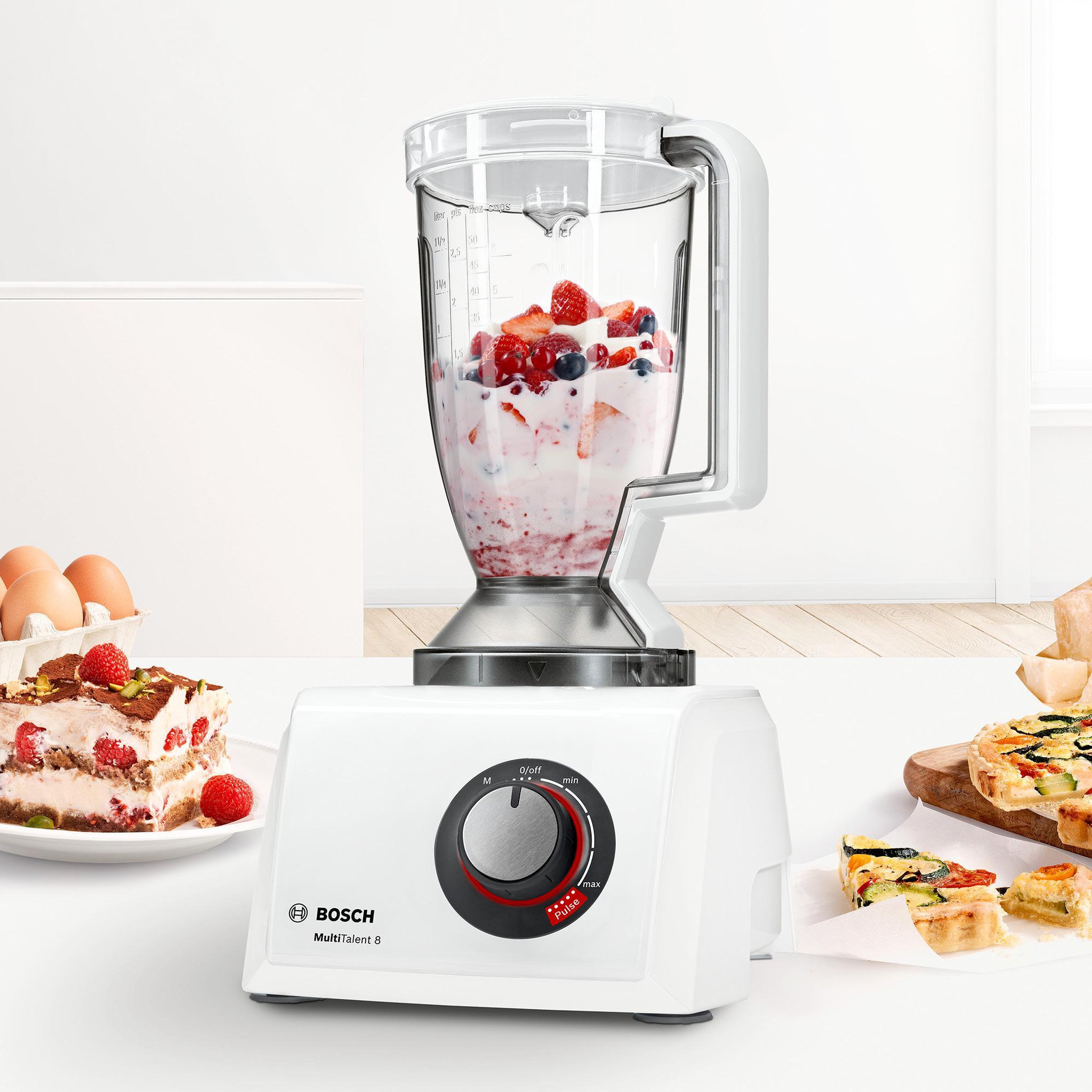 Voir la diapositive 4 : BOSCH Robot multifonction 3,9l 1000w et blender 1,5l - mc812w501
