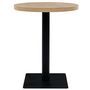 Voir la diapositive 3 : VIDAXL Table de bistro MDF et acier Rond 60 x 75 cm Couleur de chene