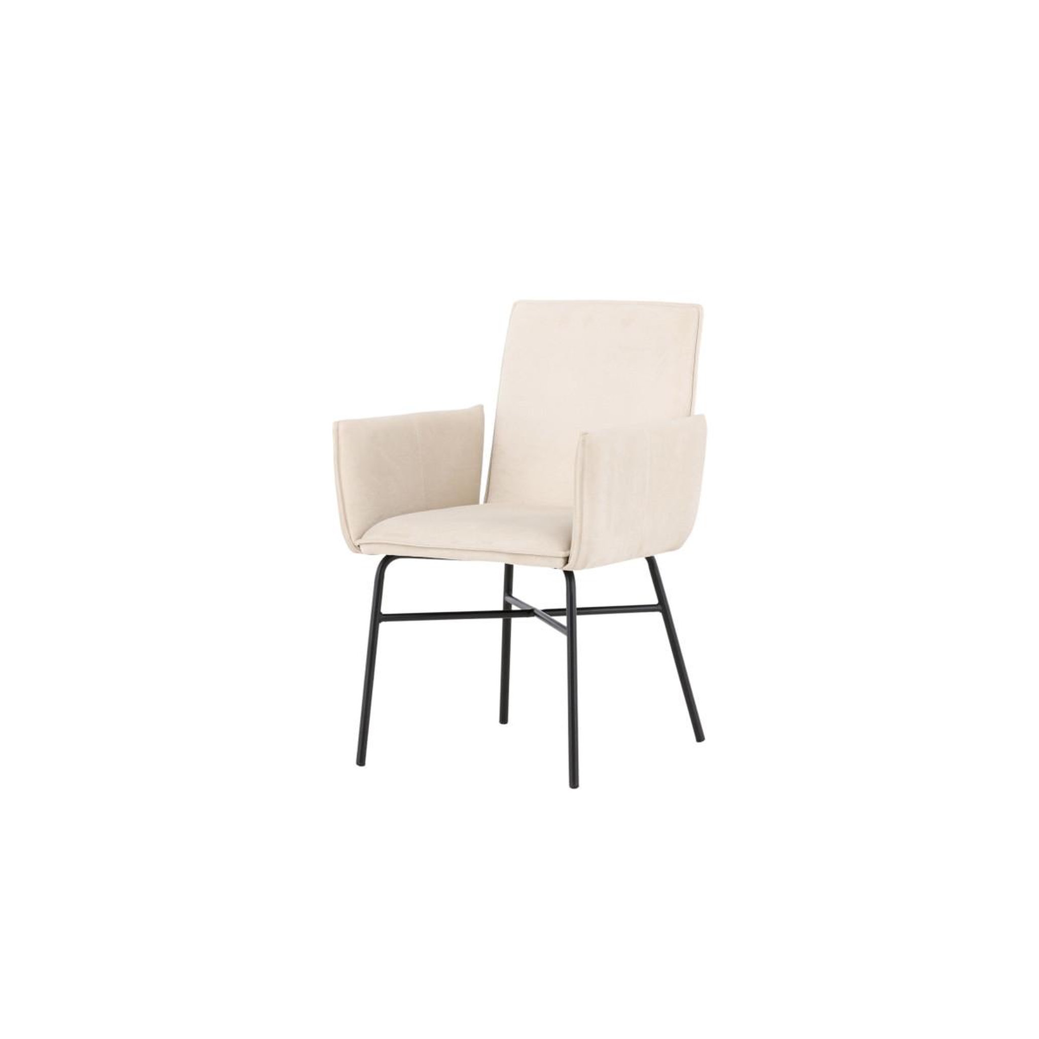 Voir la diapositive 3 : Paris Prix Chaise design en velours  petra  86cm beige