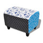 Voir la diapositive 2 : VIDAXL Repose-pied Design avec patchwork Bleu et blanc