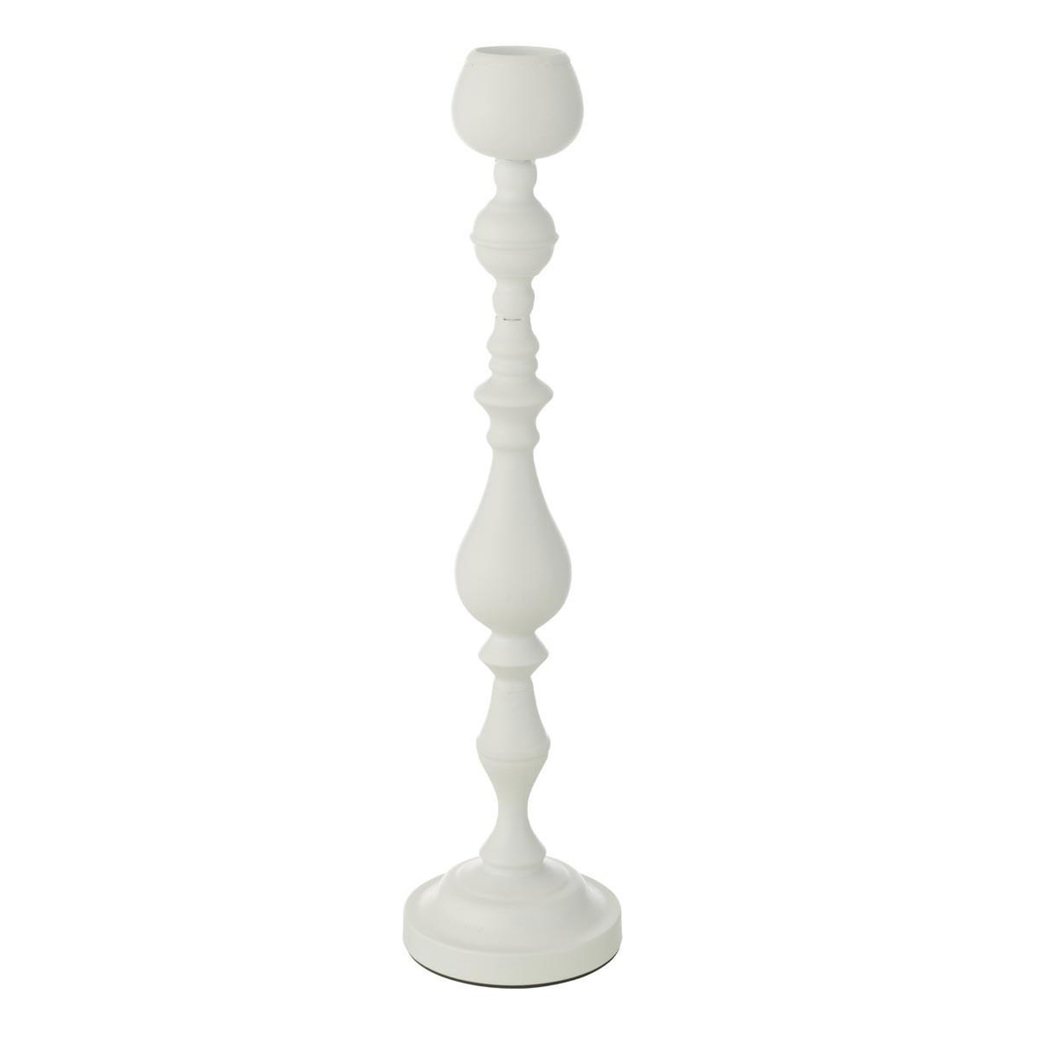 J-LINE Bougeoir en métal  monarchy  57cm blanc