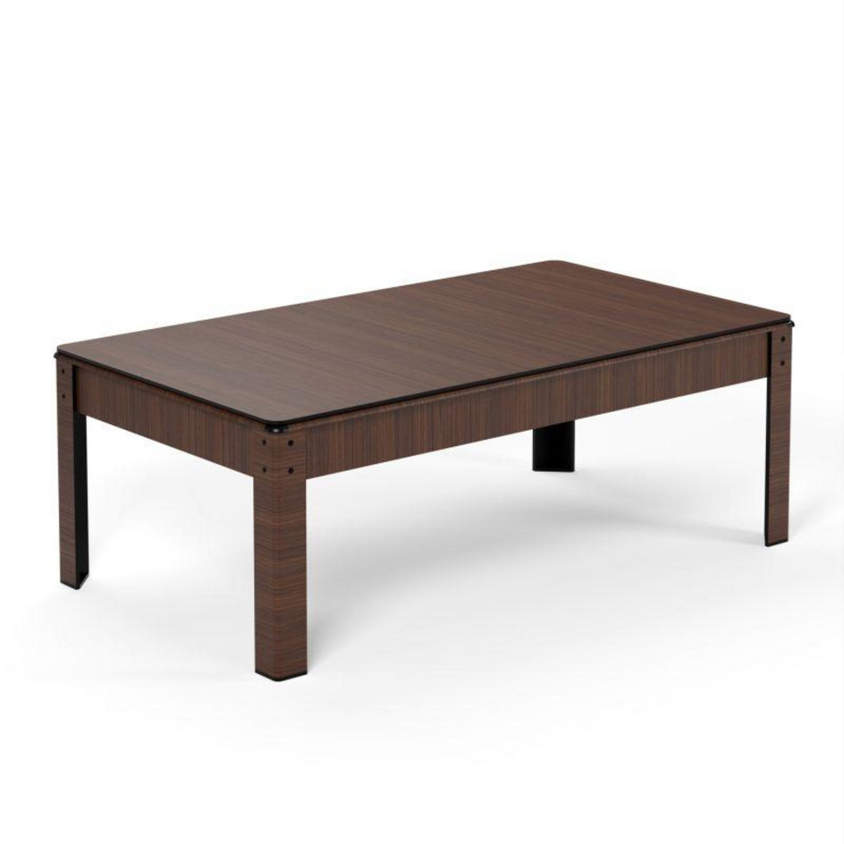 SOKKER Billard Américain convertible table 4 places KITBILL 5FT - 183 x 102 x 78cm Plateau dînatoire et accessoires inclus - Marron