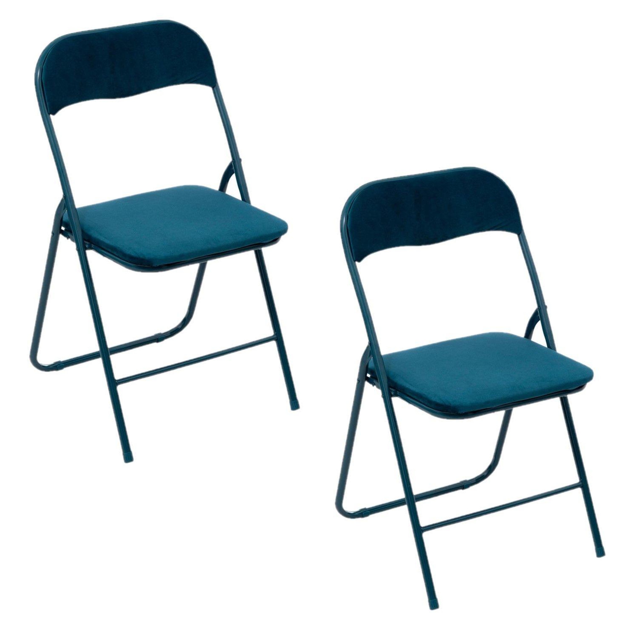Voir la diapositive 1 : FIVE Chaise pliante effet velours