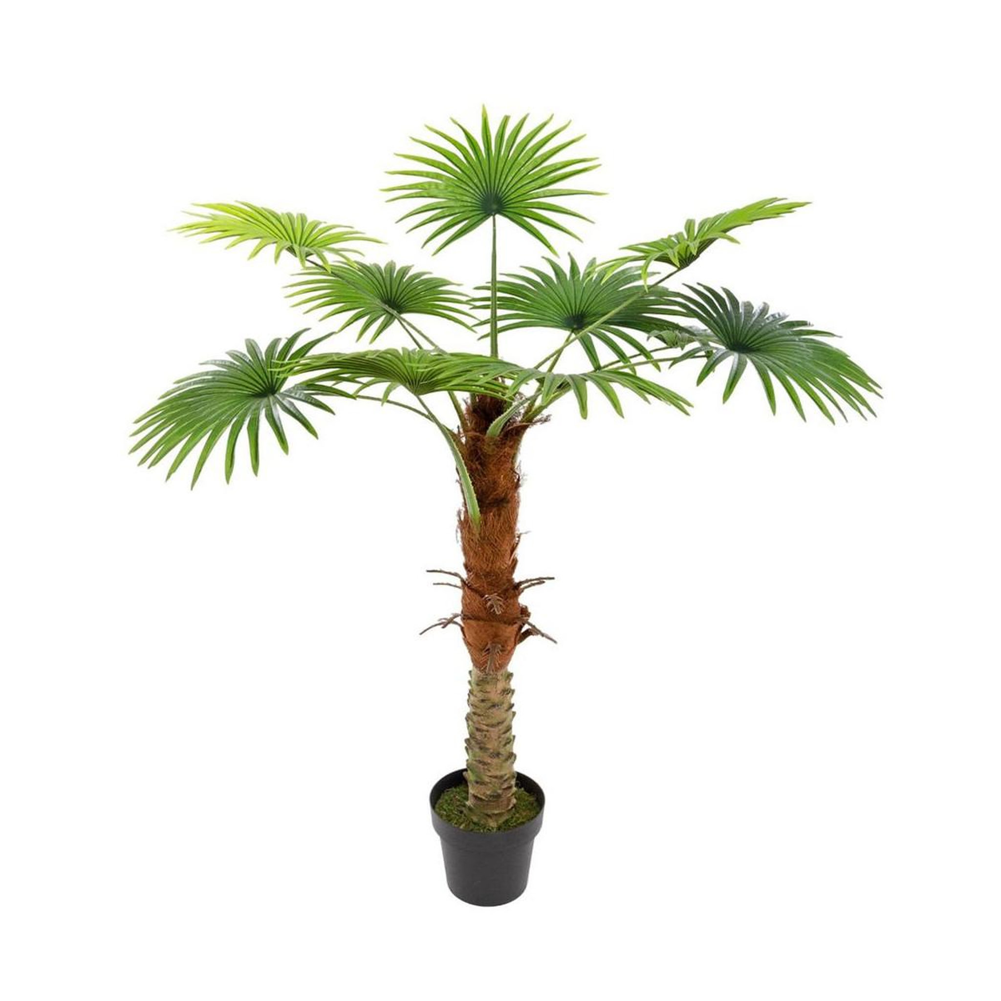 ATMOSPHERA Plante artificielle en pot  palmier  120cm vert