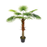 ATMOSPHERA Plante Artificielle en Pot  Palmier  120cm Vert