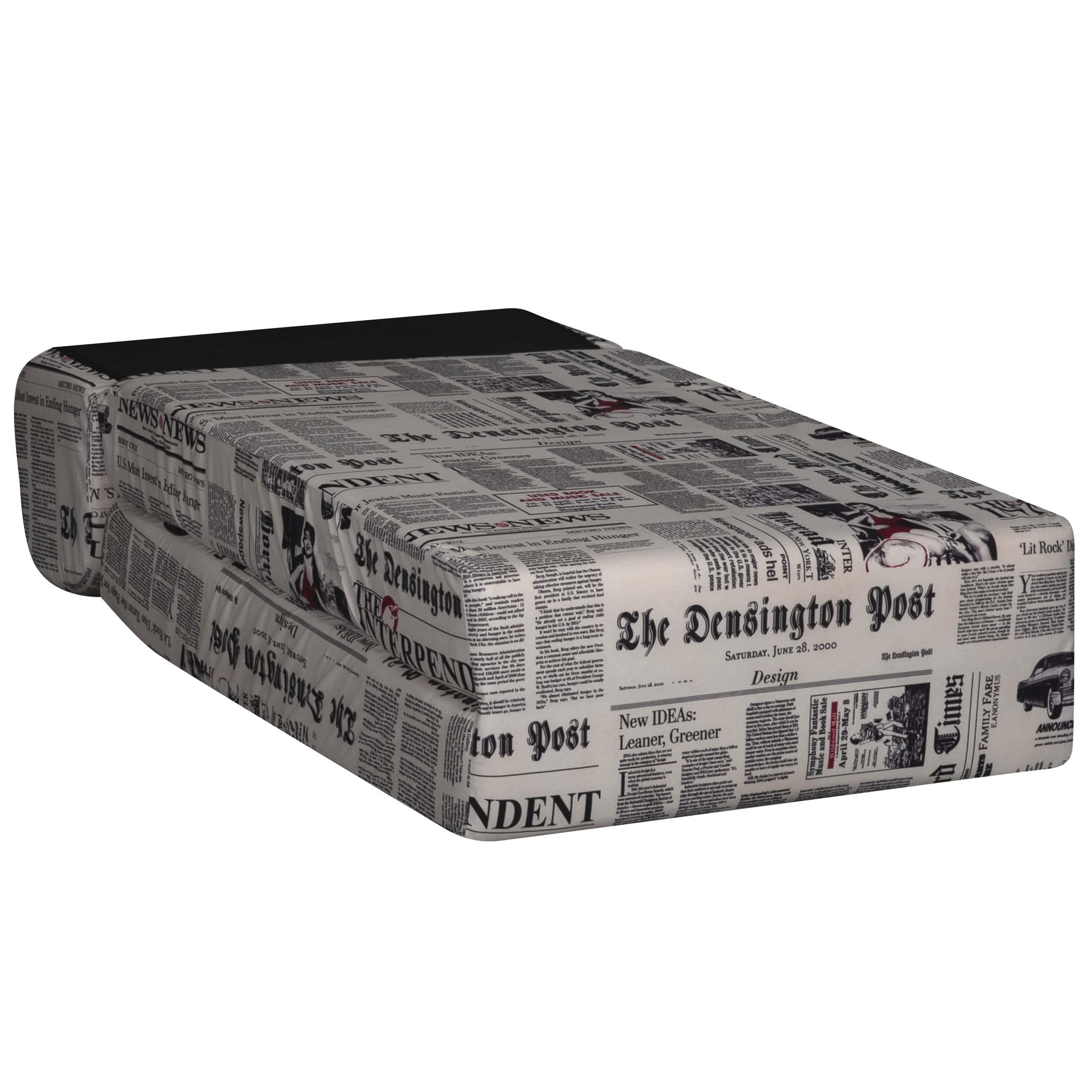 Voir la diapositive 3 : Chauffeuse 1 place NEWSPAPER tissu journal