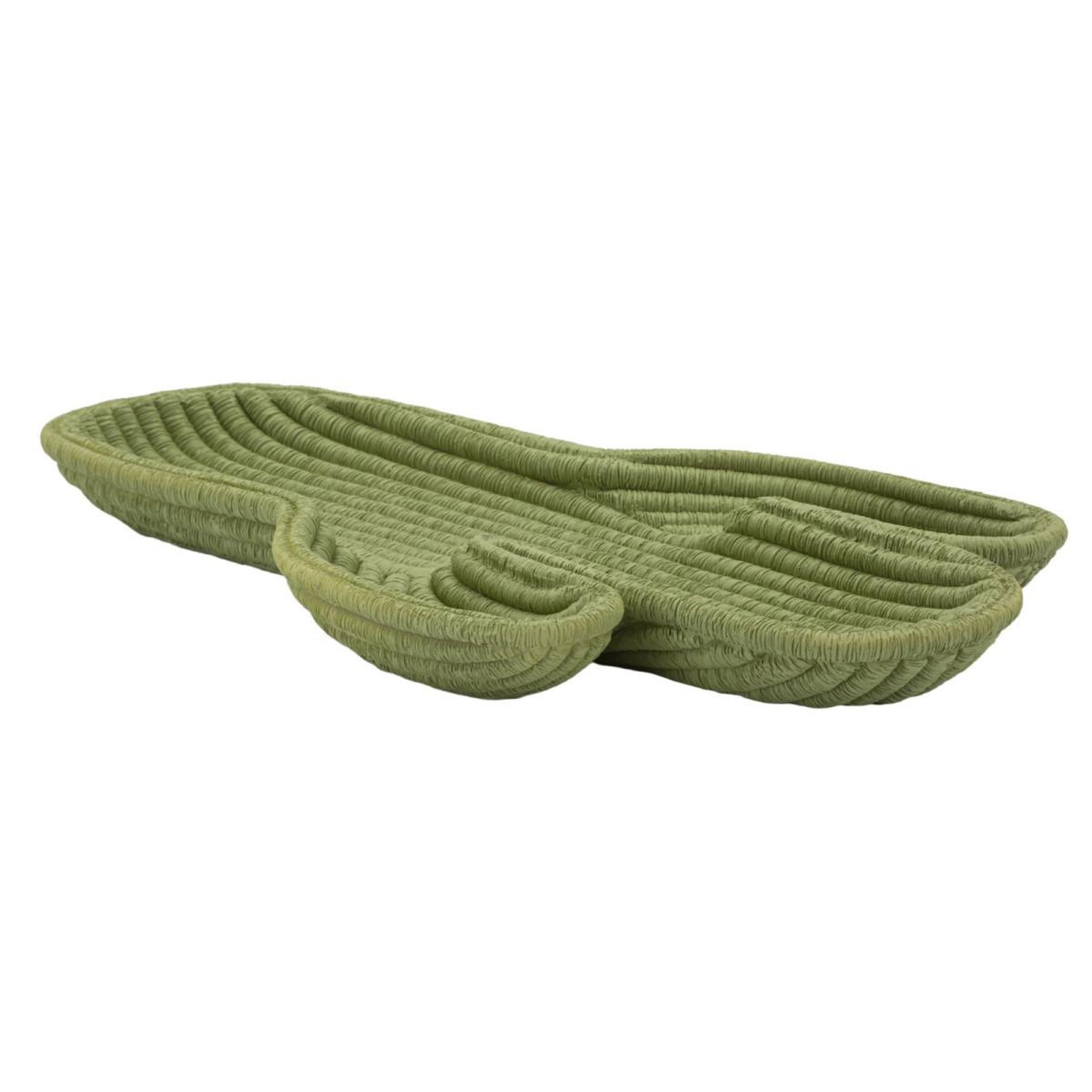 Voir la diapositive 3 : Paris Prix Plateau déco en résine  cactus  34cm vert
